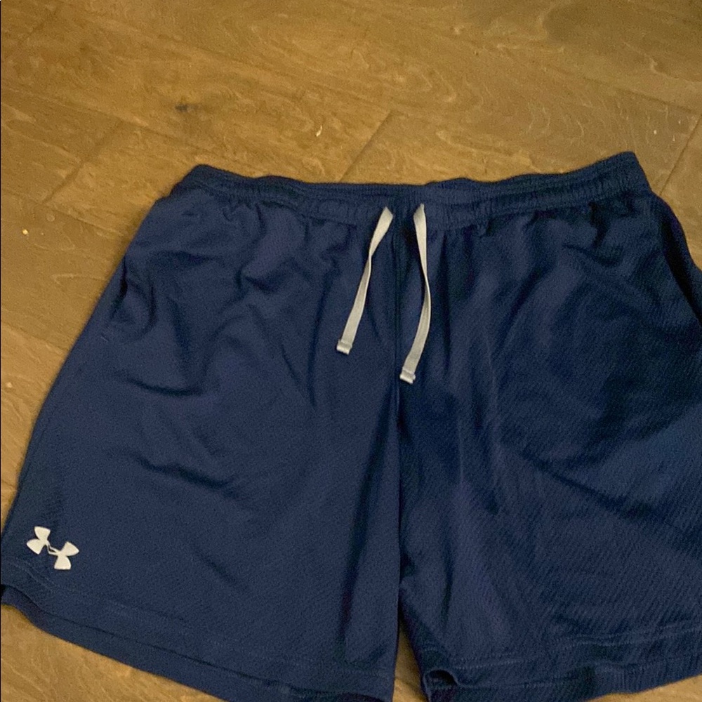 Under Armour Men's Dark Blue Athletic Shorts, XL